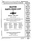 Previous Page - Master Parts Price List July 1947