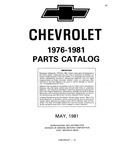 Previous Page - Chassis and Body Parts Catalog P&A 10 May 1981